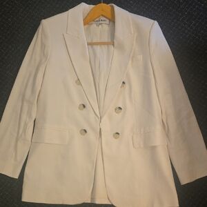 Veronica Beard White Blazer Timeless Double-Breasted Design